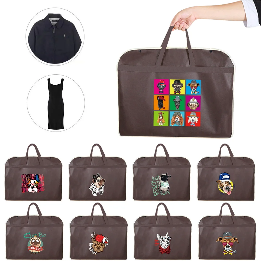 

Clothes Dust Cover Dress Cover Suit Coat Storage Bag New Dog Printing Dustproof Garment Bags Wardrobe Hanging Clothing Organizer