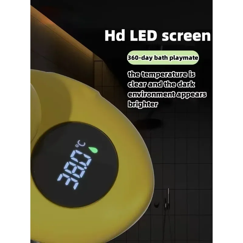 Little Yellow Duck Thermometer Baby Bathtub Shower Water Thermometer Safe Temperature Sensor Floating Waterproof Baby