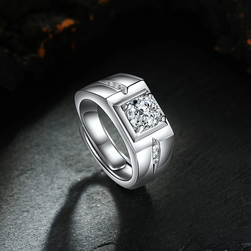 925 Sterling Silver Men Ring Gemstone for Man Women Shining Beautiful Ring Fashion Wedding Party Women Advanced Jewelry Gifts