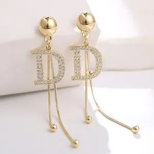 Temperament full of Long earrings gold gold-borne fashion earrings red mesh female earrings 10 Main Sales Red Earring - №5