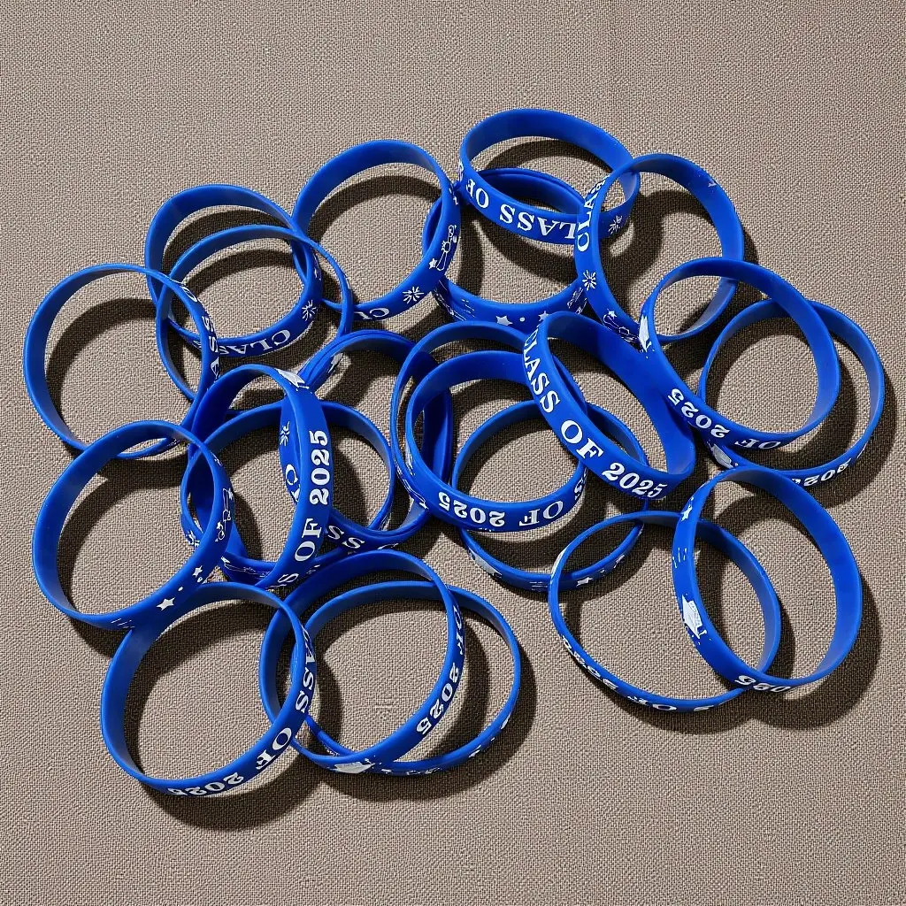 

24Pcs Graduation Wristbands Class of 2025 Silicone Bracelets for High School College Grad Events Graduation Celebration Bands