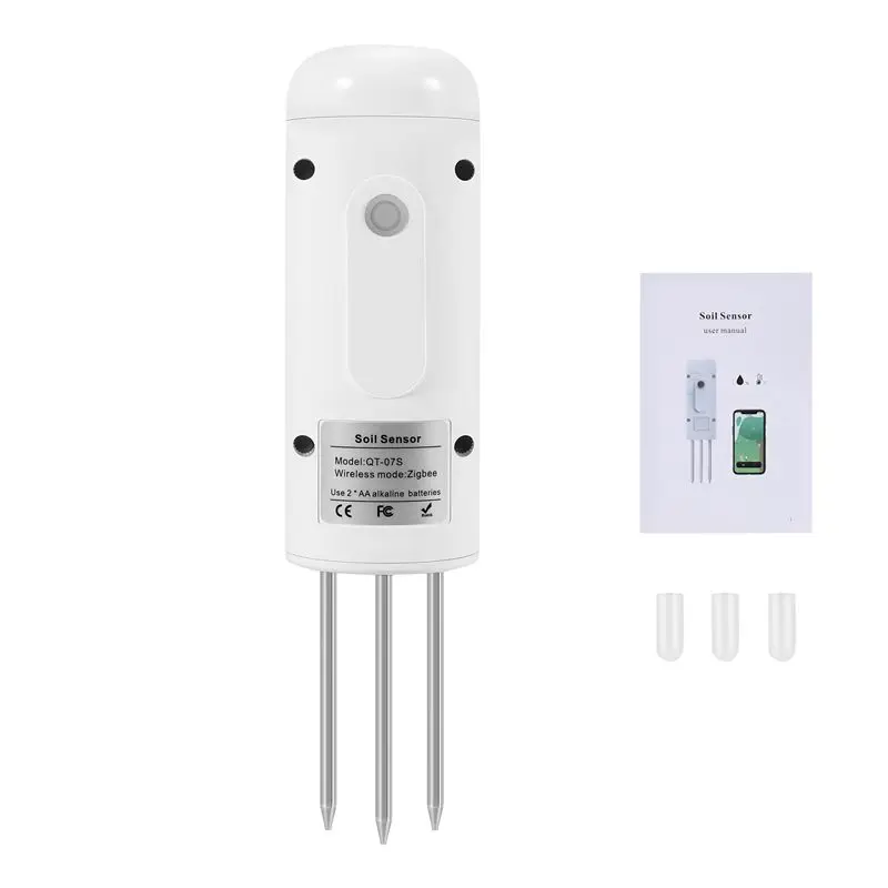 

Новейшая модель беспроводного датчика влажности почвы Tuya Zigbee, измеритель температуры и влажности, водонепроницаемый IP67, для сада