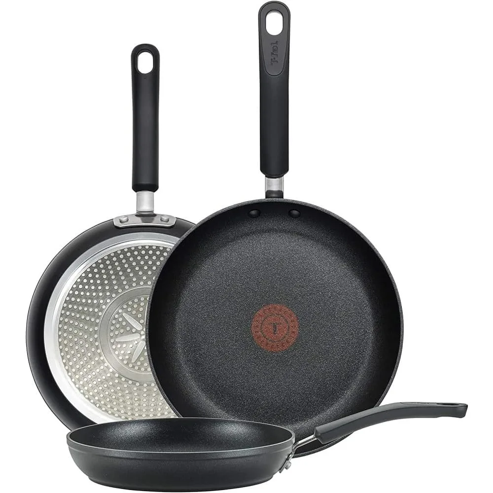 

Experience Non Stick Fry Pan Set 3 Piece, Induction Oven Broiler Safe 400F, Cookware, Kitchen Cooking Set