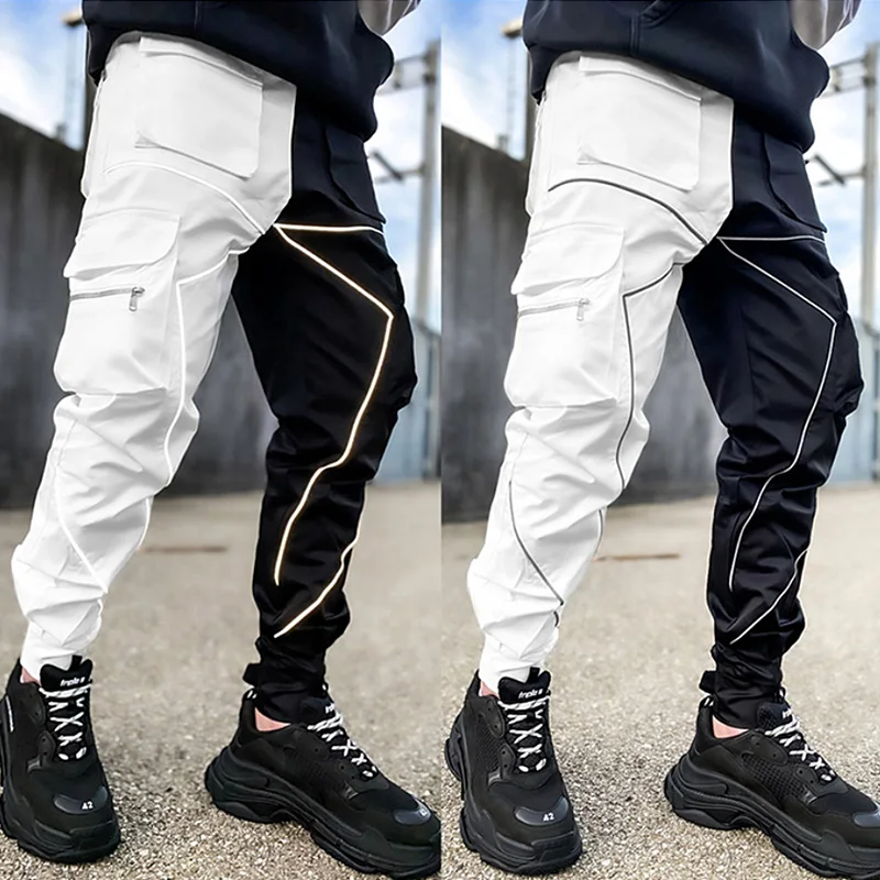 

Men's Streetwear Cargo Joggers Tactical Elastic Waist Multi-Pocket Lightweight Sweatpants Gym Running Travel Oversized Tracksuit
