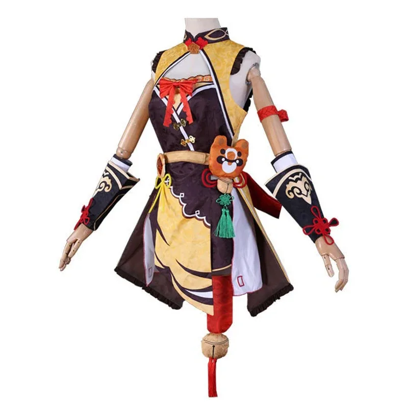 

Game Genshin Impact Xiangling Cosplay Costume Dresses Shorts Accessory Full Set Uniformes Women Girls Halloween Ous;3'c,5.y;8'v,