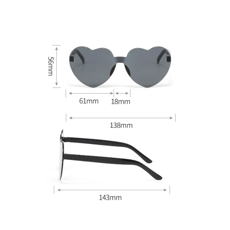 5 sztuk galaretki brzoskwiniowe okulary przeciwsłoneczne w kształcie serca kobiece zdjęcie uliczne Trendsetter okulary miłosne zdjęcie śliczne śmieszne okulary przeciwsłoneczne — zdjęcie 7