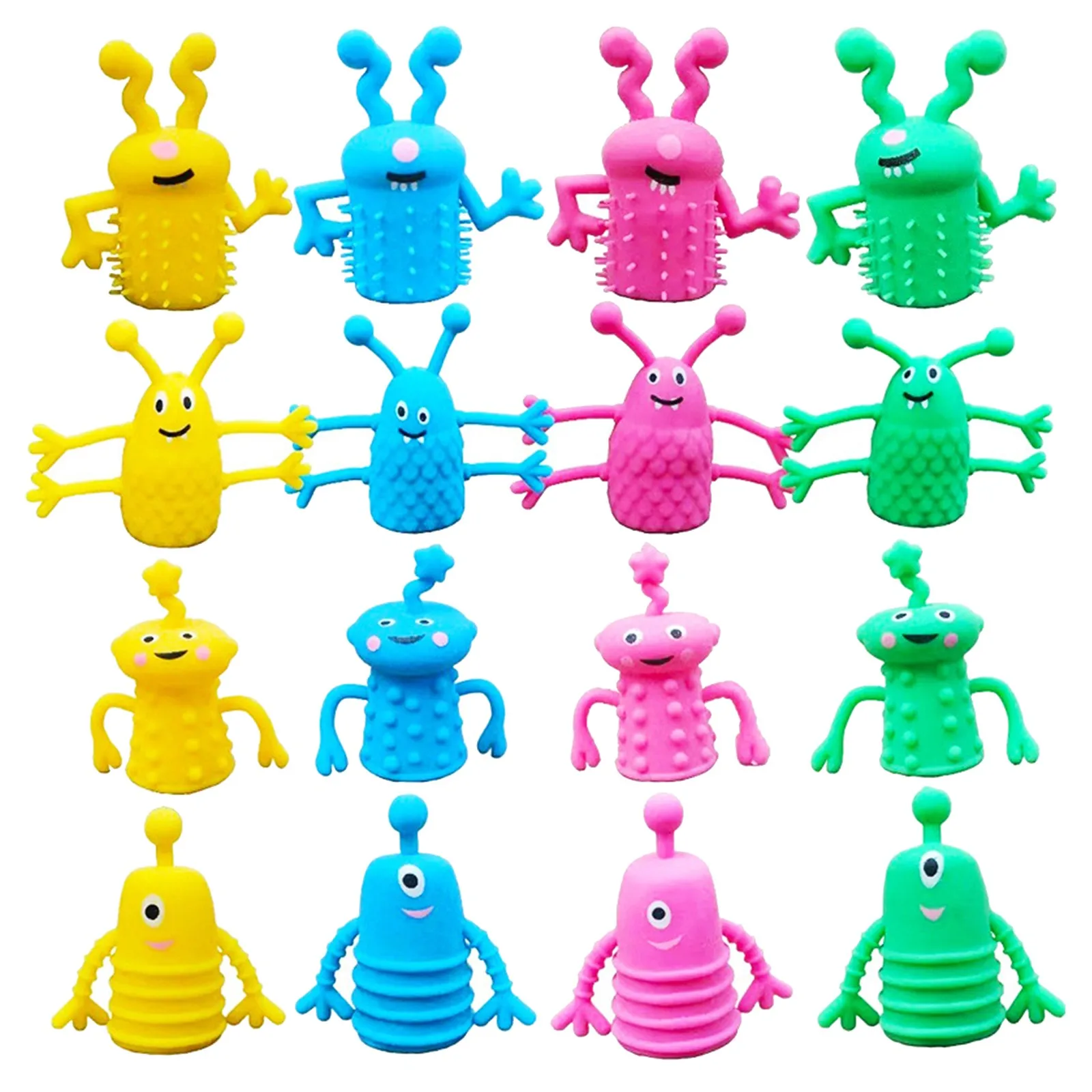 40pcs Finger Puppets,Cute Puppet,Soft Rubber Finger Toys Of And Little Devil Finger Doll Toys Stretchy Toy,Novelty funny toy