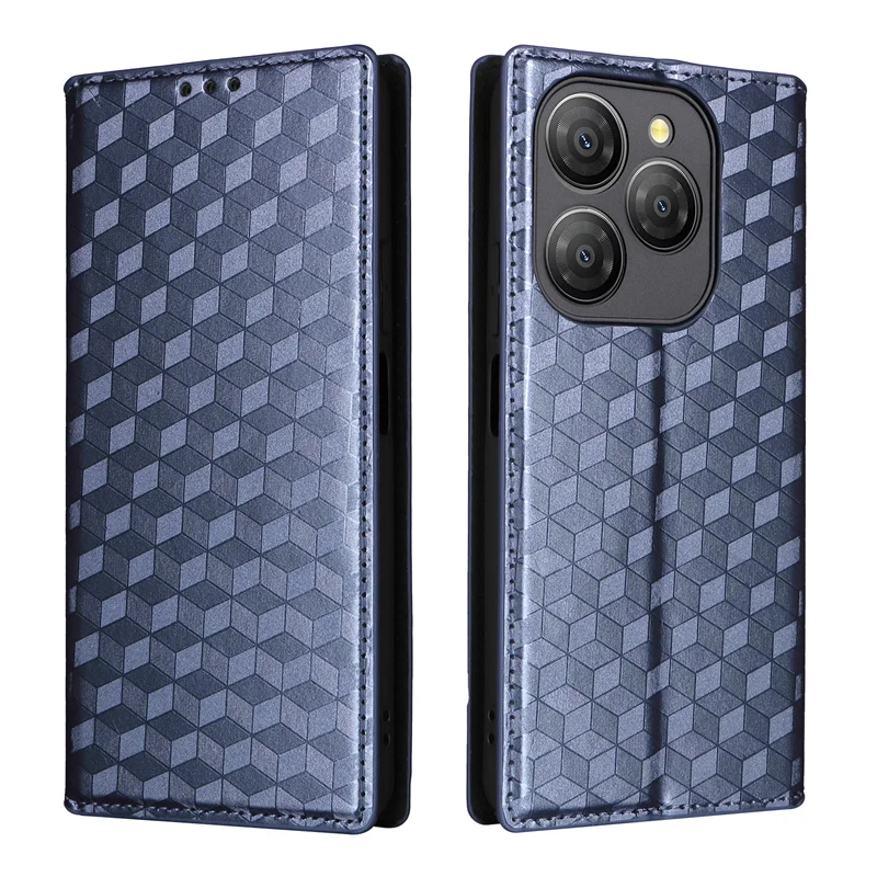 For Blackview Shark 9 stereoscopic lines flip wallet skin PU case purse for Blackview Shark9 Shark 9 Magnetic Phone Cover
