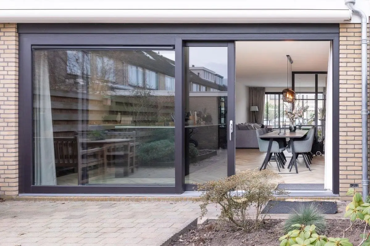 

DN Sliding Door Full Vision Custom Design Sun Room Double Glazed Door Aluminum Frame Tempered Glass Balcony Patio Sliding Doors