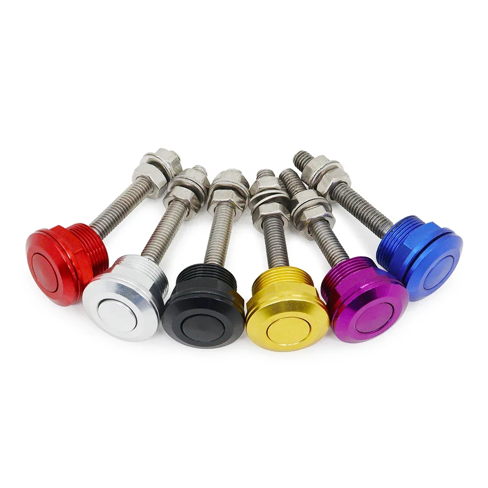 Universal 22mm Car Push Button Bonnet Hood Pin Lock Clip Kit Quick Release Latch Engine Bonne Exterior Parts