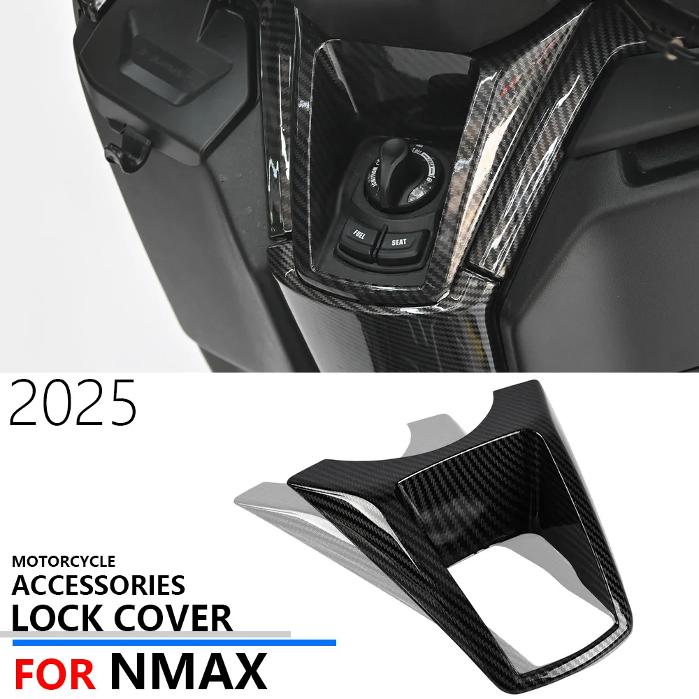 

Аксессуары для мотоциклов YAMAHA NMAX 2025, декоративная крышка, дверной замок с рисунком из углеродного волокна
