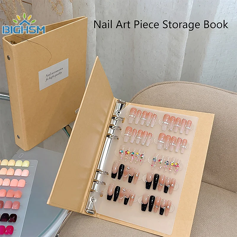 DIY Nail Art Storage Book Large Capacity Exhibition Photo Album Card Clip Display Board Simple Album Storage Book