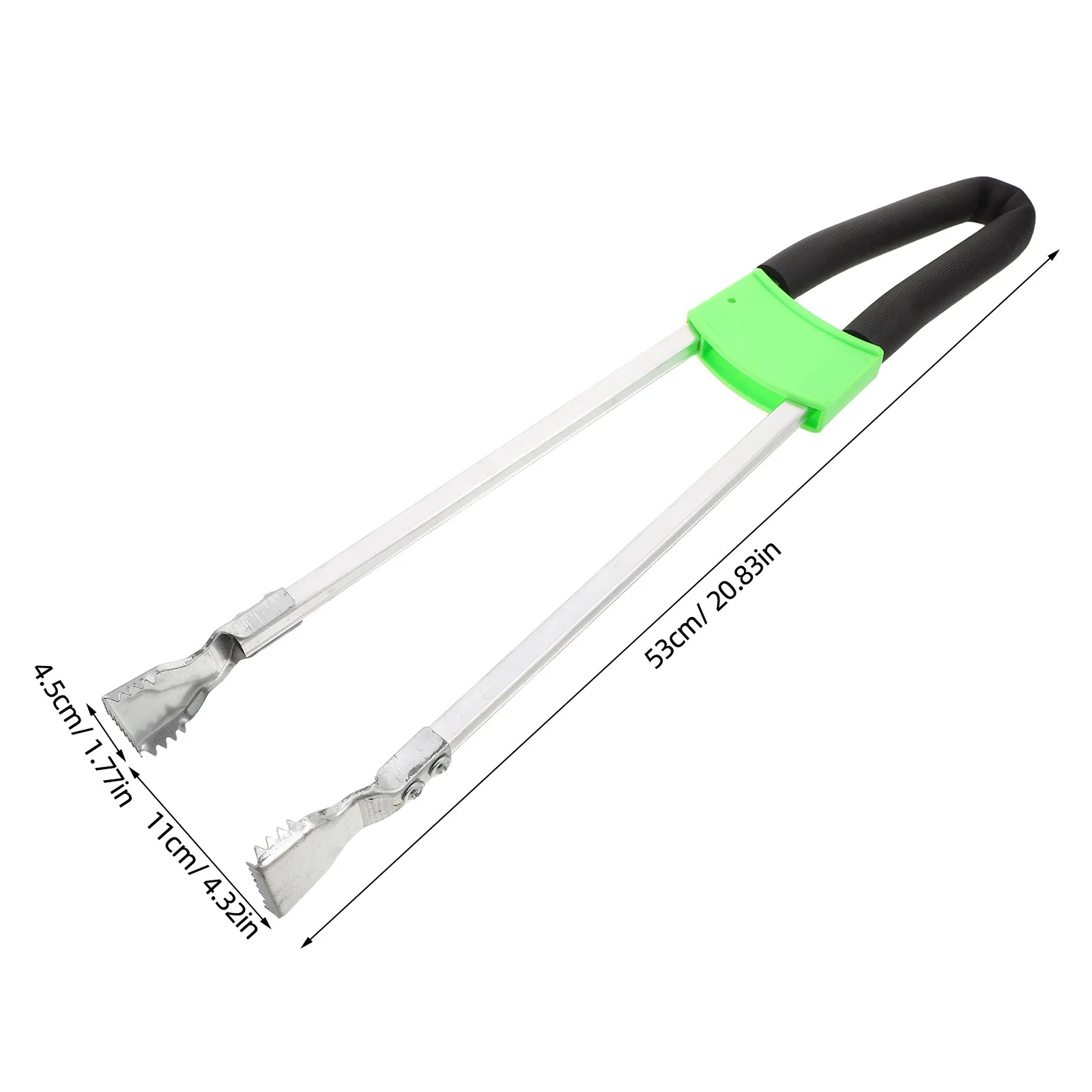 Long Metal Garbage Picker Grabber Heavy Duty Trash Grabber Tongs Anti Slip Handle Outdoor Yard Trash Pickup Tool