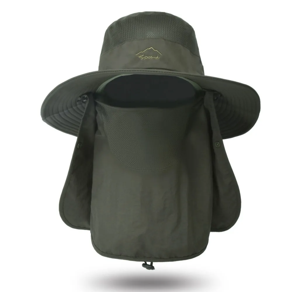 Neck Guard Sunscreen Sunshade Cap WithShawl Oversized Brim Cycling Cap Breathable Lightweight Fisherman Hat Summer Outdoor