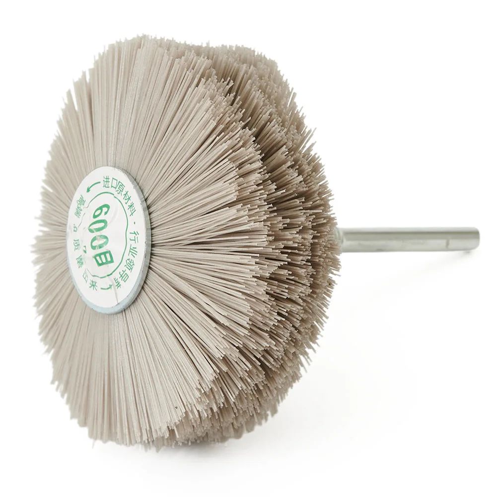 

1pc 80mm Abrasive Nylon Wheel Brush Grinding Head 80-600Grit Woodwork Furniture Polishing Brush Nylon Radial Polishing Brush