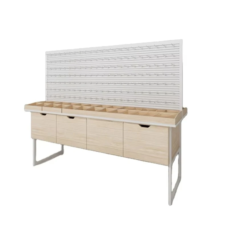 

Beautiful steel and wood structure convenience store shelves brand store jewelry display shelves