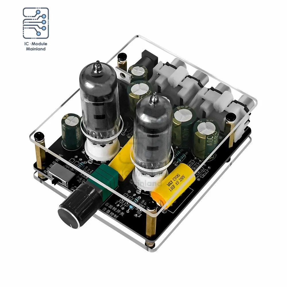 DC12-16V with Boost 6K4 Audiophile Tube Preamp Board Amplifier HiFi Bile Preamp Hi-Fi 3-band Adjustable