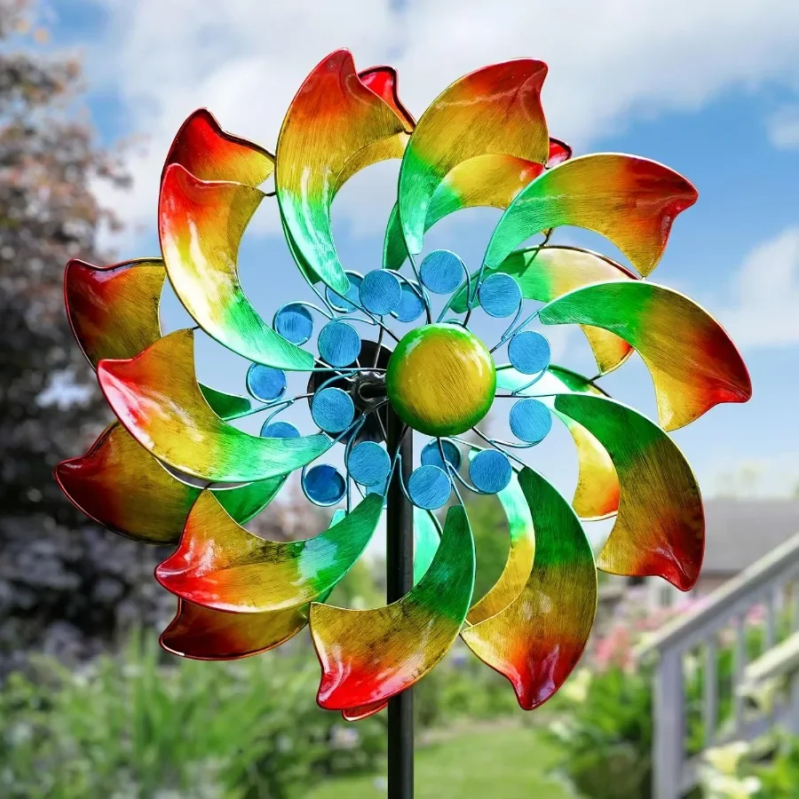

Wind Spinner - Metal Large Wind Spinners Outdoor - Windmill for Yard and Garden Gift for Family Friends Garden Lovers 74'' x 22