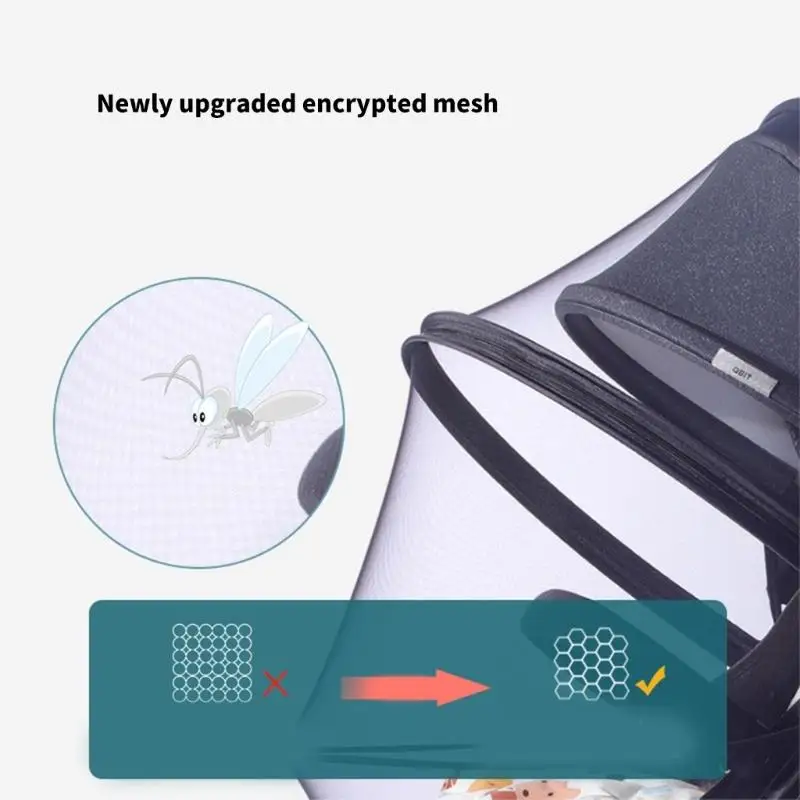 

U13F Baby Fly Net 360 Degree Full Wrap Protections Sunshade for Strollers Cart