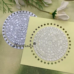 New Time letters star circle ring Metal Cutting Dies for DIY Scrapbooking Album Paper Cards Decorative Crafts Embossing Die Cuts