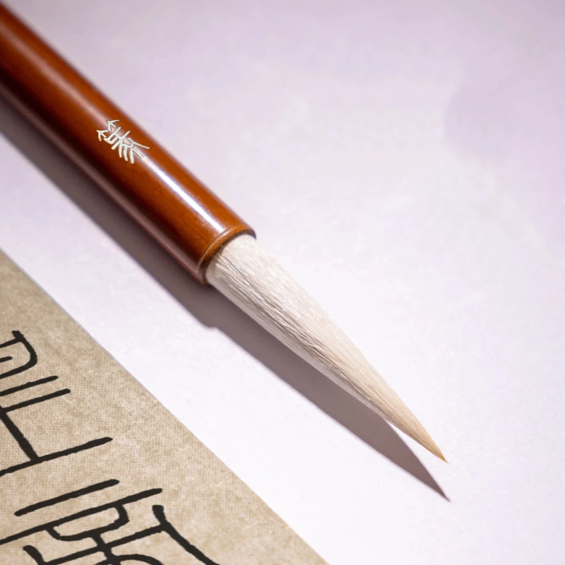 Soft Woolen Hair Professional Seal Script Calligraphy Brush Goat Hair Stele Rubbing Copying Writing Brush Adult Student Beginner