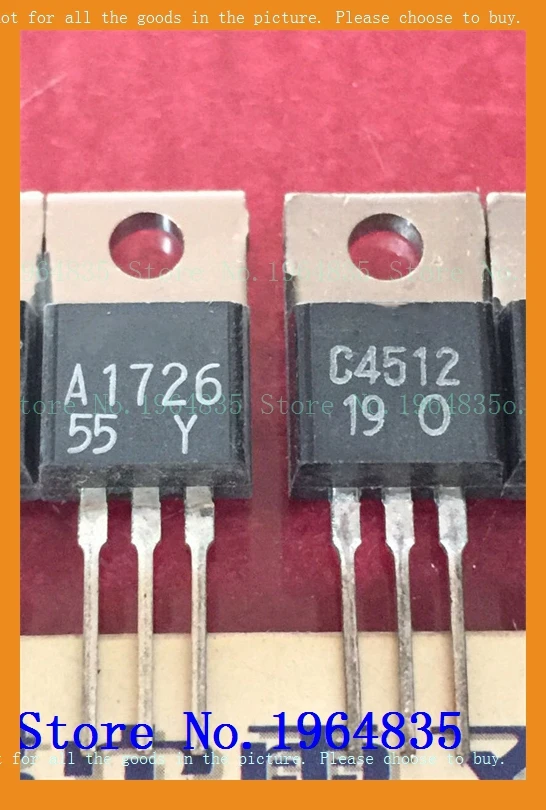 2pcs/lot=a pair 2SA1726 2SC4512 TO-220