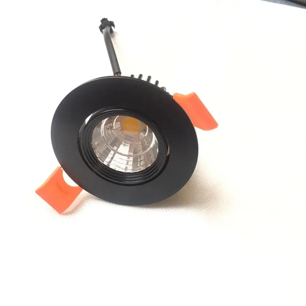 COB Led Downlight itu Dimmable hitam profil Mini 3W tersembunyi Spot Light rumah dalam ruangan desain baru