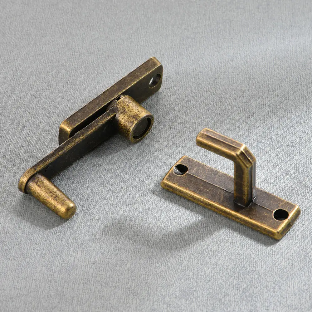 Antique Bronze Alloy Hasp Latch For Jingmao Cabinet Drawer Hardware Vintage Style Metal Decorative Box Wood Lock