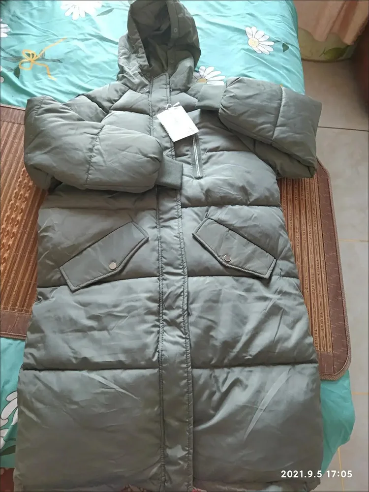 Parkas mi-longs coupe-vent pour femmes, col en fausse fourrure, coton à capuche, vêtements de neige chauds, vestes d'hiver, Y-Korea, nouveau