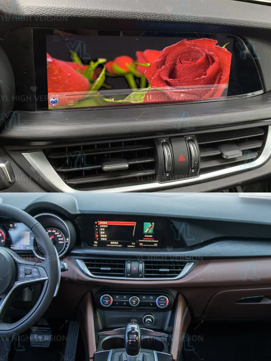 RC Android 14 For Alfa Romeo Giulia Stelvio 2016-2023 Car Radio Automobile Multimedia CarPlay Auto Bluetooth 5.0 GPS Navi Stereo
