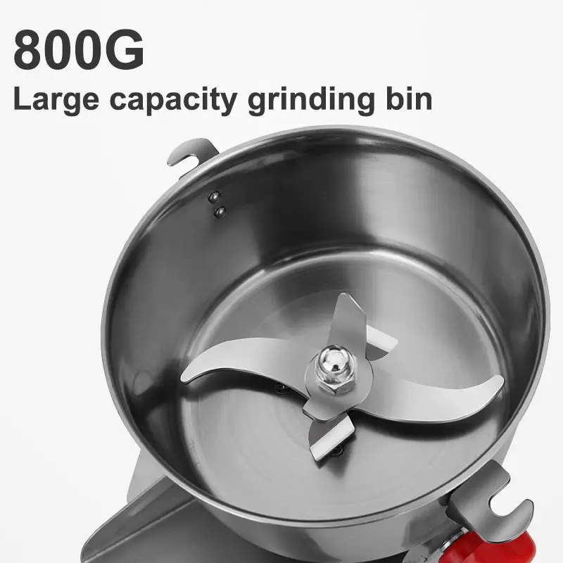 800g 1000g Martensitic stainless steel grinder Household Electric grain mill ultrafine grinding machine Powder maker 110V 220V