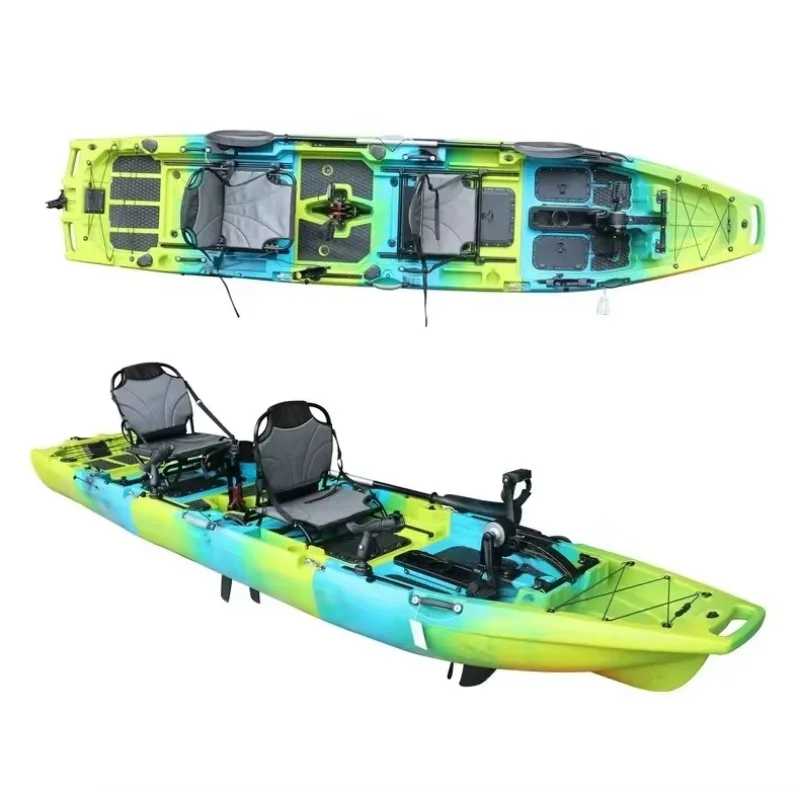 14ft Modular Fishing Kayak Three Section Pedal DriveKayak for Sale Easy to Disassemble and Splice