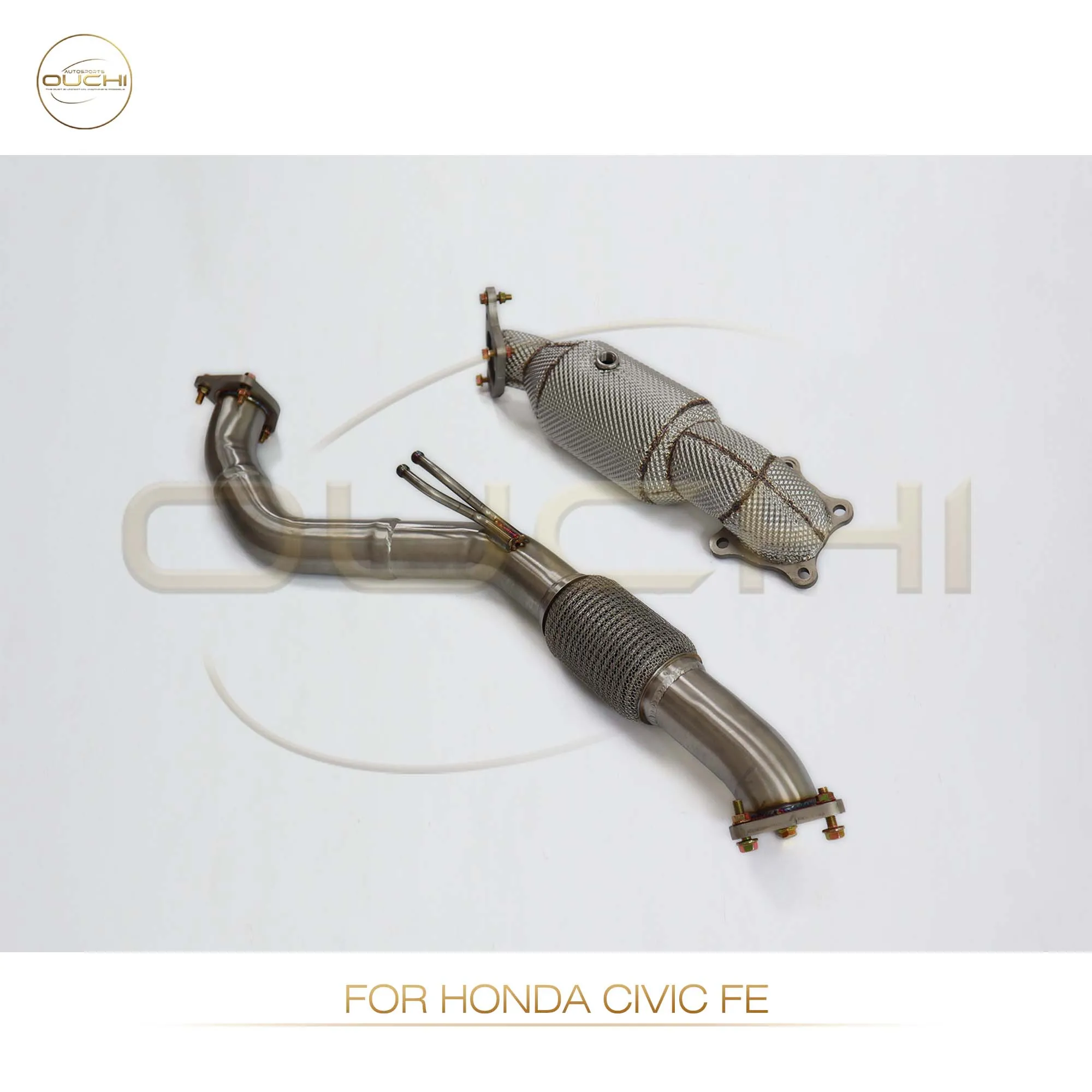 

For Honda Civic FE 11 Generation 1.5T Downpipe Stainless Steel High Flow Exhaust Resonant tube Performance Boost