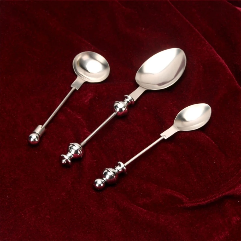Colher açúcar para chá, garfo para bolo frutas, aço inoxidável, seguro para máquina lavar louça, mini garfo chá,