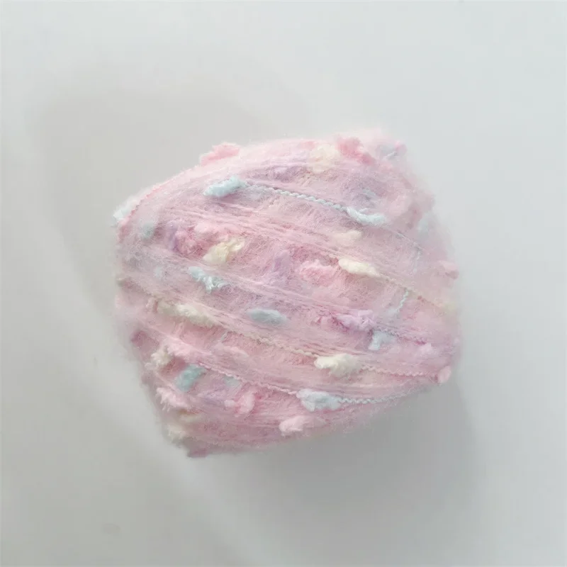 Hilo de Mohair de ensueño rosa, hilo de ganchillo teñido, línea mixta a mano para ganchillo, suéter, sombrero, muñecas, 50G