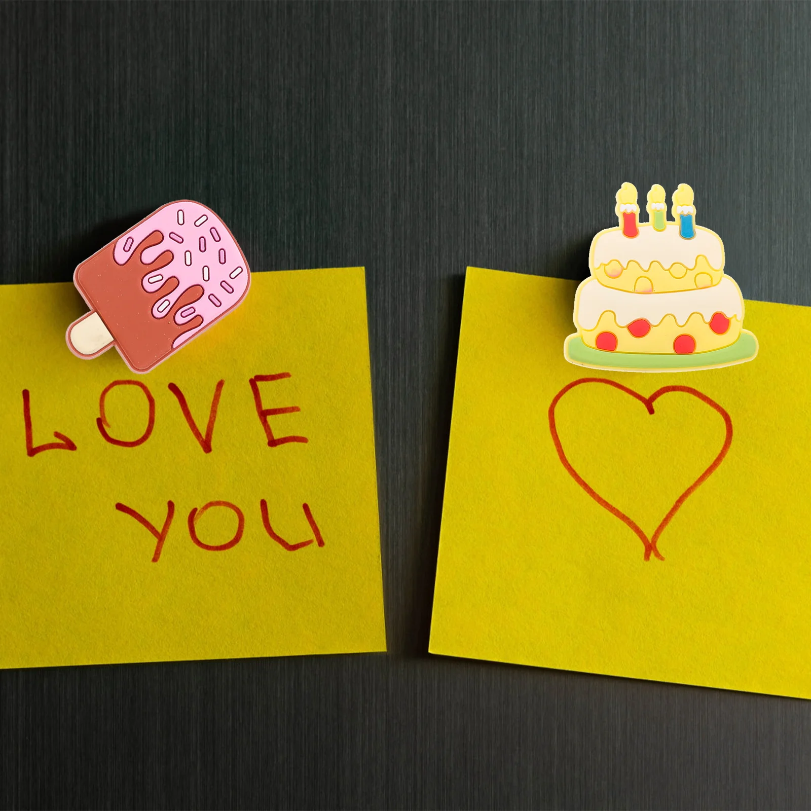 

5Pcs Cake Series Fridge Magnet Set Magnetic Rubber Refrigerator Decoration Cute Cartoon Design Cake Series Fridge Magnet