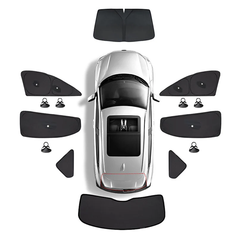 Tenda da sole per Tesla Model S 2023 Finestra laterale Privacy Parasole Pieghevole Lucernario Cieco Tetto apribile Ombreggiatura Net Modelli