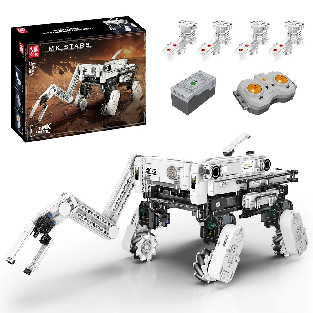 Mould King 21075 Star Plan Spielzeug Ferngesteuerter Allterrain-Transportroboter Baukasten für Kinder Weihnachtsgeschenk