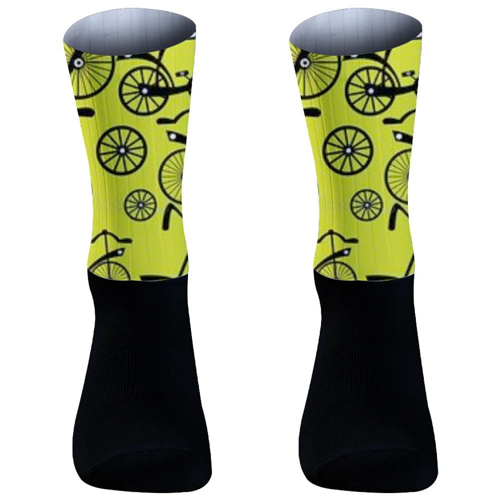 Summer Aero Bike Team Cycling Socks Men Women Silica Gel Non-slip Breathable Pro Racing Sports Socks