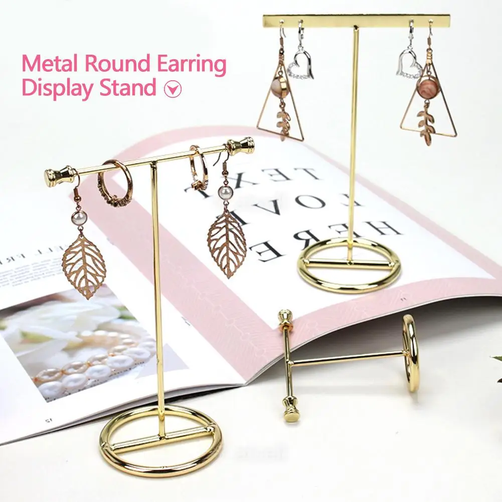 Photography Backdrop T-bar Metal Alloy Display Stand Necklace Showing Shelf Jewelry Rack Organizer Accessories Photo Decorative