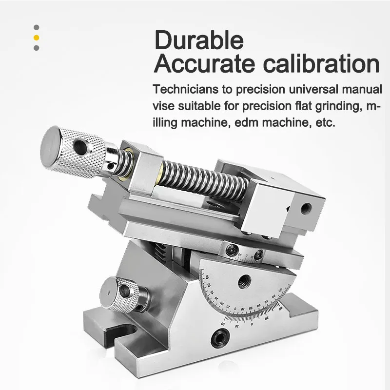 2 นิ้ว Universal เครื่องบด Vise ตาราง Sinusoidal Slope Precision 2-Way พร้อมกันปรับมุมสกรูเครื่องมือ
