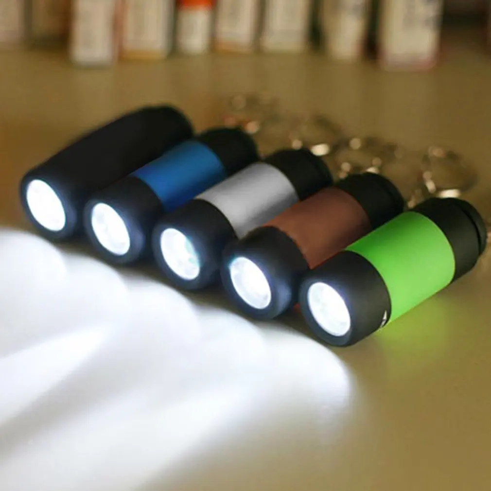 Portable Mini Keychain Pocket Torch USB Rechargeable LED Light Flashlight 0.5W 25lm Waterproof Outdoor Camping Flashlight