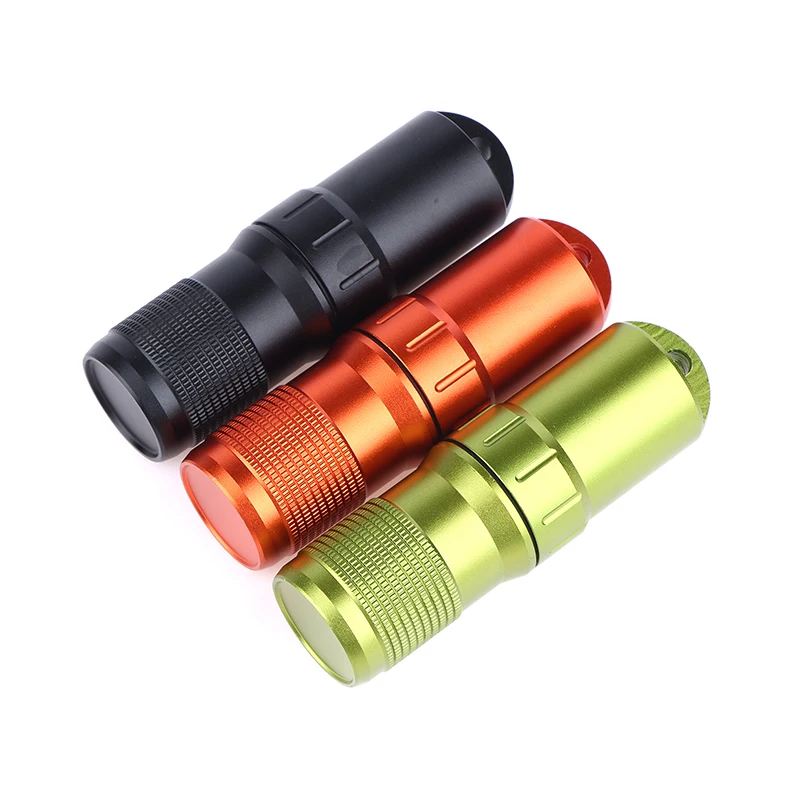 Portable Pill Case Waterproof EDC Container Capsule Airtight Aluminum Alloy Pill Bottle Keychain Travel Pill Holder Organsizer