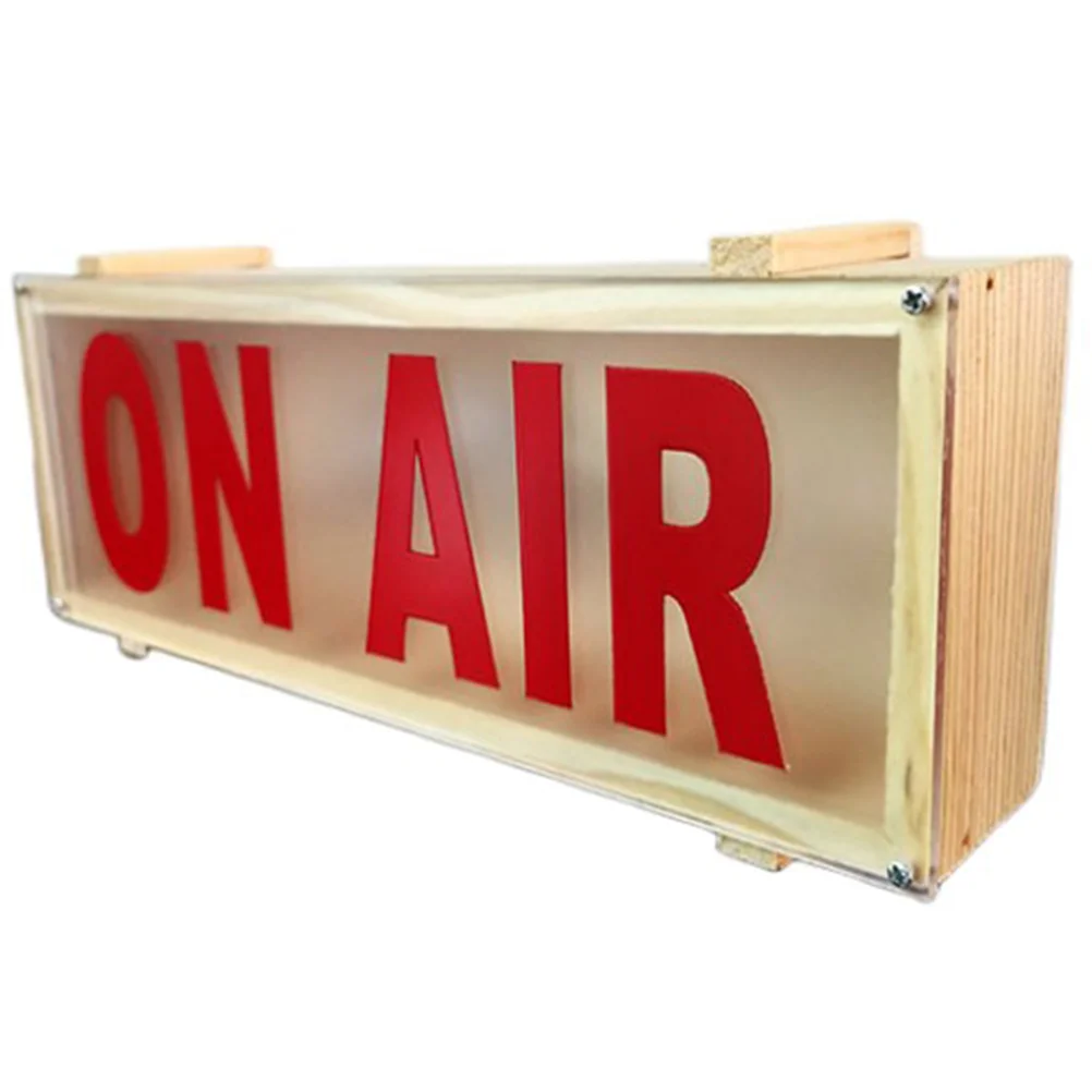 Letter Solid Wood Light Box Night Office Neon Air Wireless Sign Button Plastic Recording