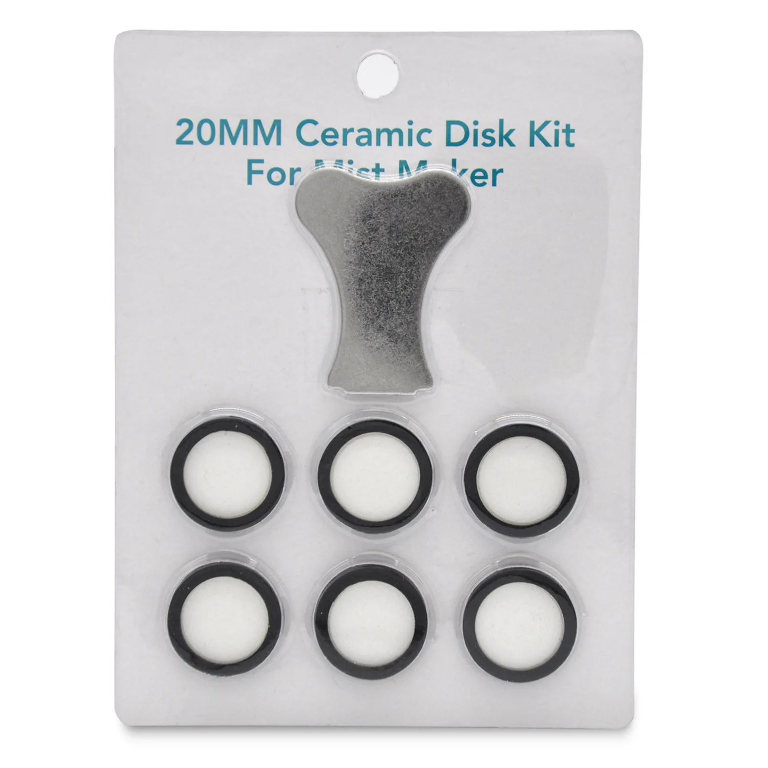 7Pcs Mist Maker Maintenance Kit, Ceramic Disk Ceramic Disk Key Replacement Parts Kits for Fog Machine