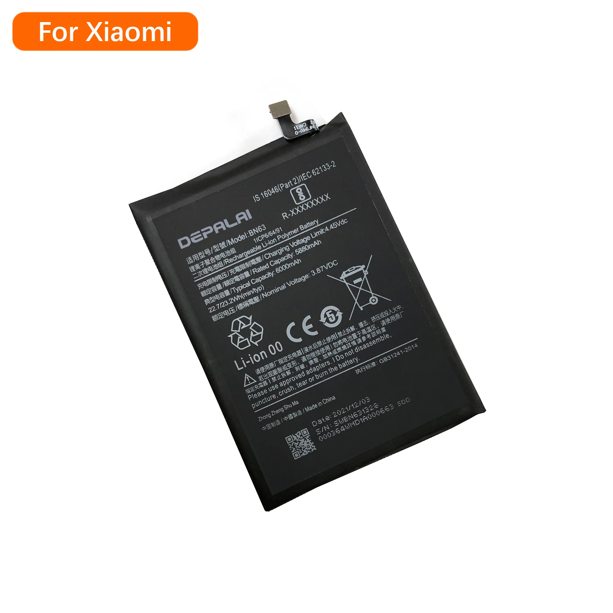 

For Xiaomi Redmi 10X 5G 10XRro 10C C12C 10prime Replacement Battery BM4S BN5G BN5K BN63 BM4T Phone Batteries