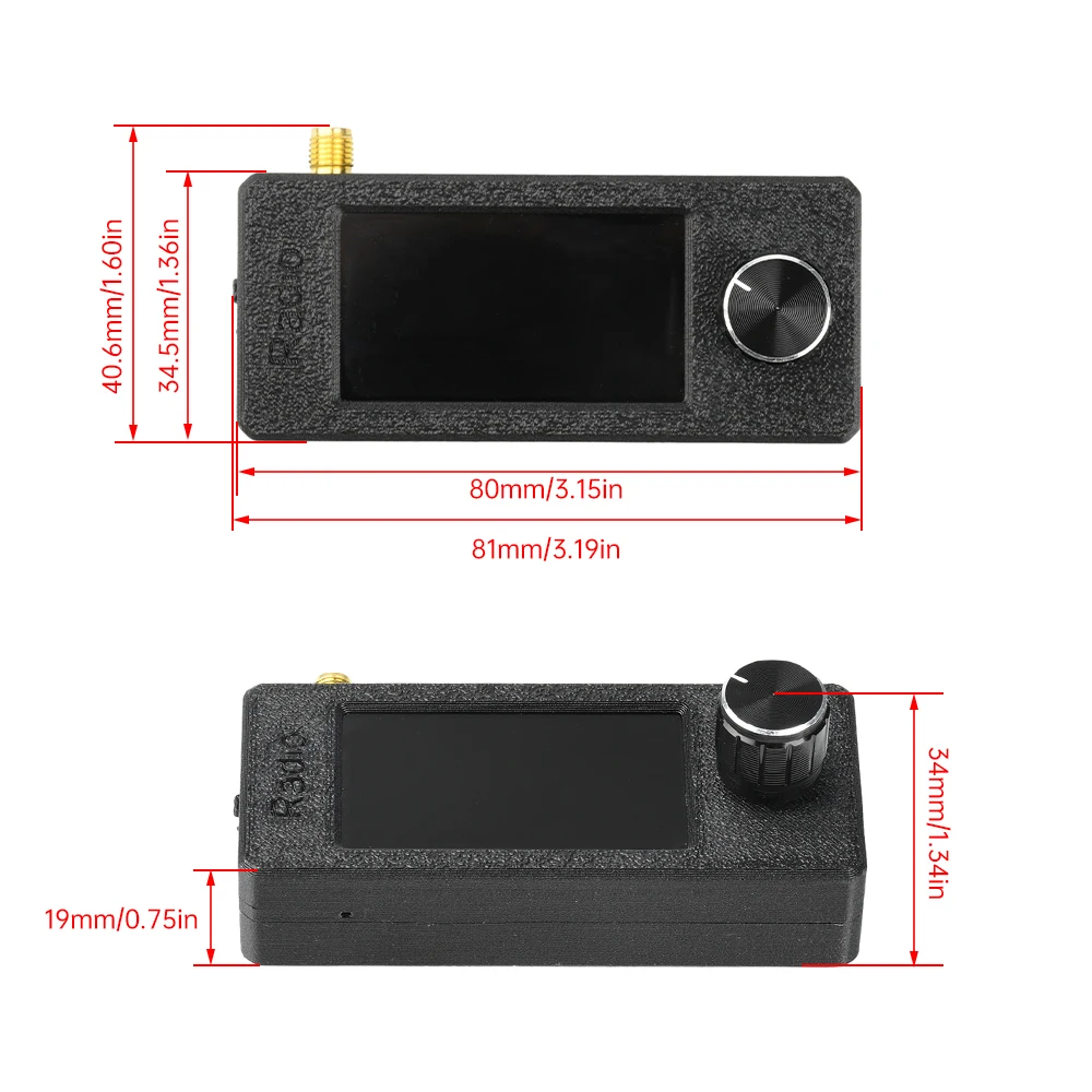 Tela colorida ips de 9.9-108mhz, 1.9 polegadas, si4732, mini rádio de ondas curtas, suporte para transmissão de banda completa lsb/usb/am/fm