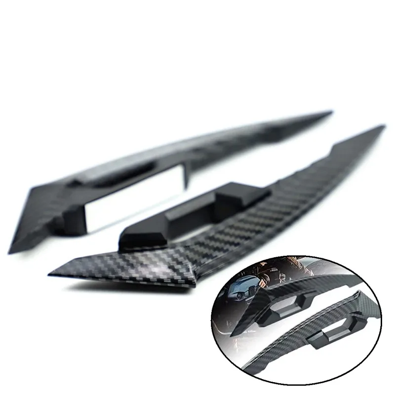 Acessórios de decoração de motocicleta com aletas aerodinâmicas, par de asas de spoiler frontal