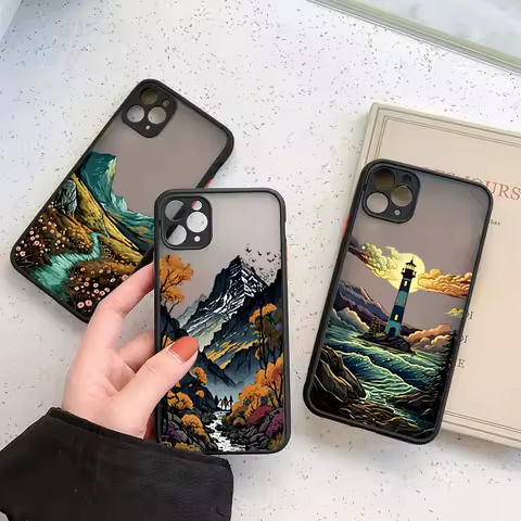 Sunrise Scenery Case For Samsung Galaxy S25 S23 Ultra S22 Plus S24 FE A15 A35 A32 A52 A13 A55 A53 A14 A34 A54 A16 Mountain Cover