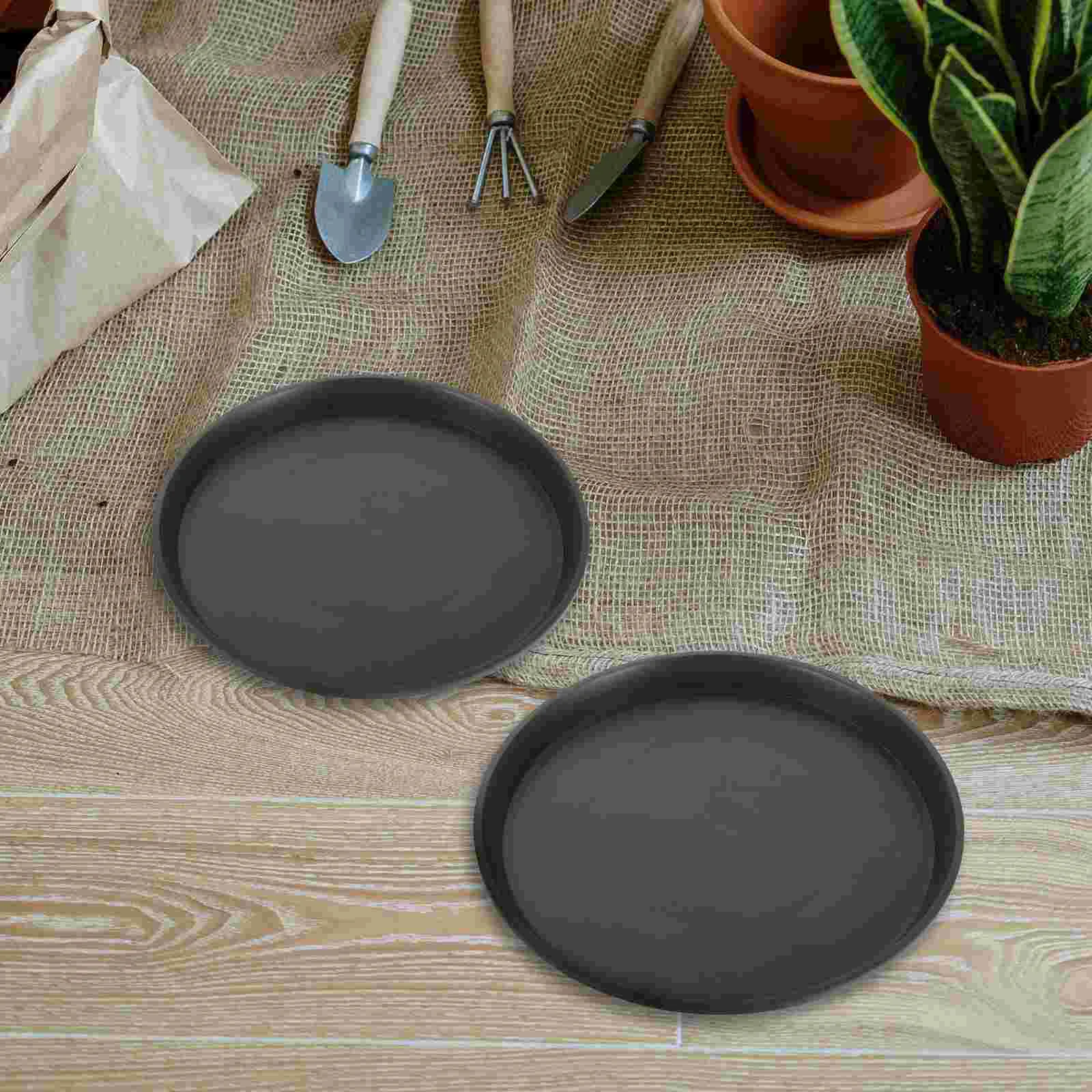 4 Pcs Indoor Plant Pots Saucer Bottom Bracket Trays Saucers Flower Plastic for Plants Water Catcher Dishes